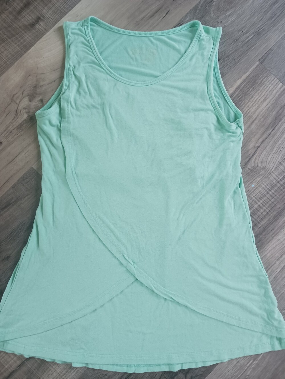 Latched Mama Cotton Seafoam Green Tulip/ Petal-Front Nursing Tank